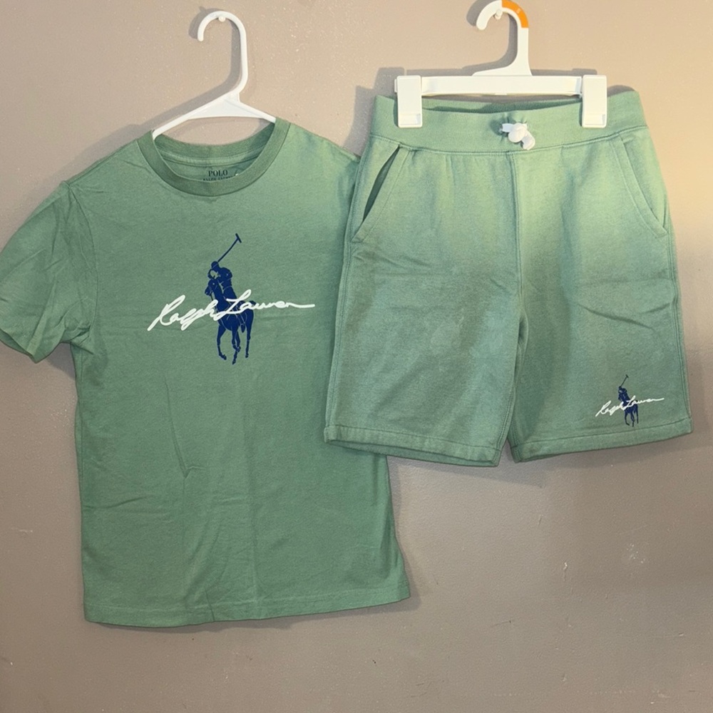 Ralph Lauren Green T-Shirt and Shorts Set